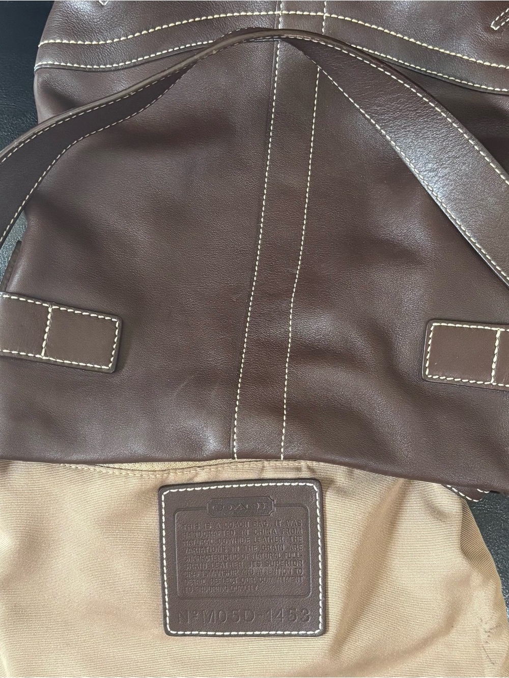 Vintage Coach Soho Pleated Brown Leather Shoulder Bag 1453